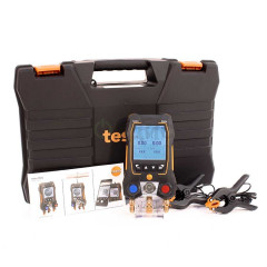 Testo 550s Комплект 1 - Умный цифровой манометрический коллектор и зонды-зажимы температуры с фиксированным кабелем